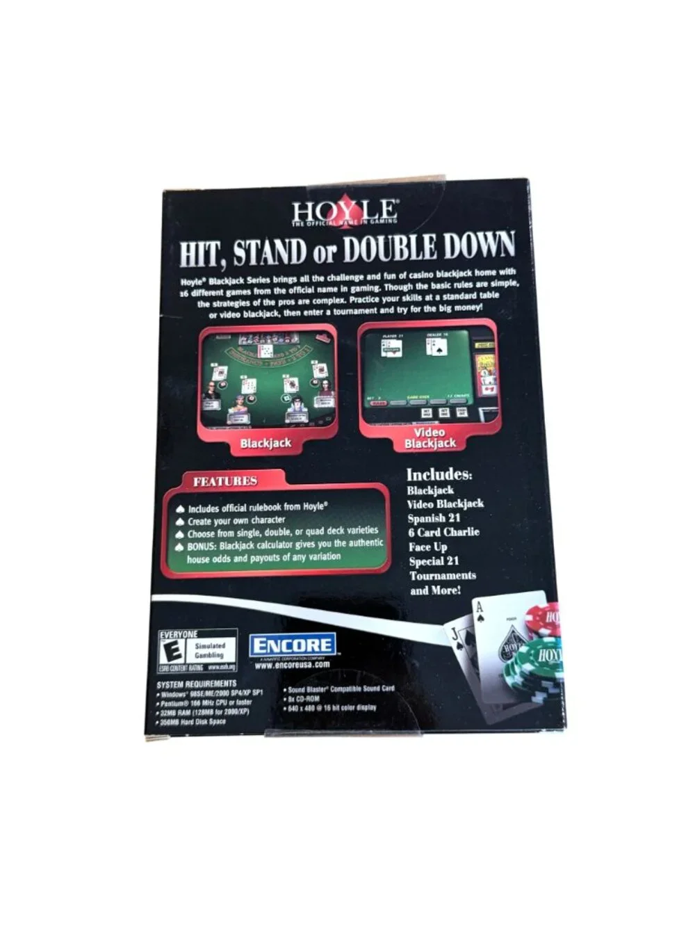 Hoyle Blackjack Series New Sealed PC CD-ROM Game 16 Variations Rulebook